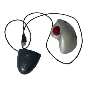 Logitech Cordless Mouse Receiver Track Man Wheel wireless